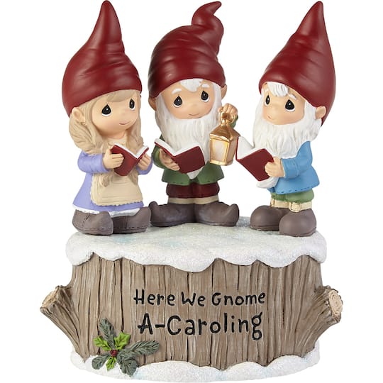 Precious Moments Musical Here We Gnome A-Caroling